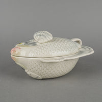 FITZ & FLOYD Fish Covered Tureen And Ladle 3Pcs