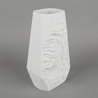 KAISER Fossil White Bisque Optical Art Vase 276/1