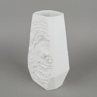 KAISER Fossil White Bisque Optical Art Vase 276/1