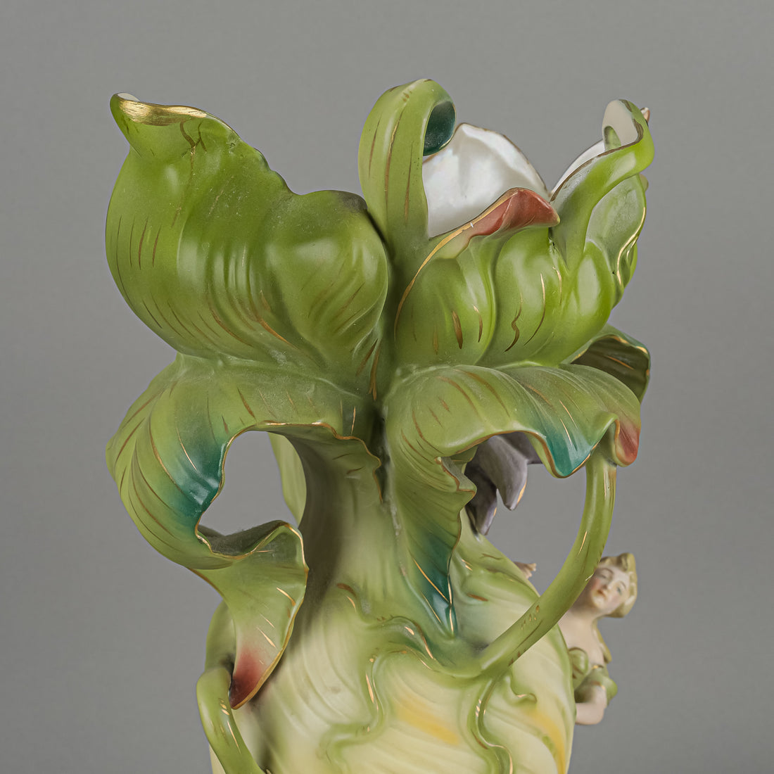 Continental Art Nouveau Figural Porcelain Vase