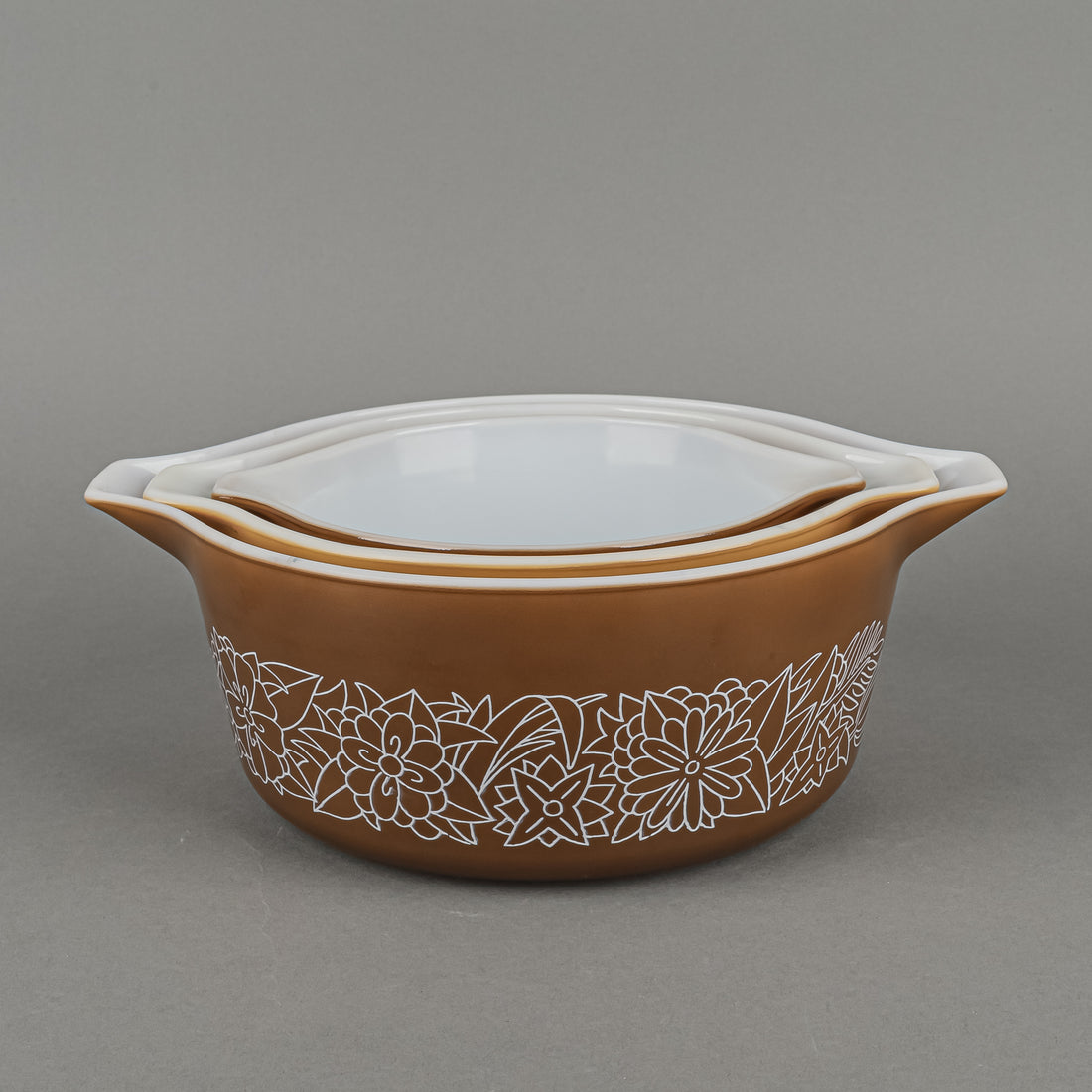 PYREX Woodland Cinderella Casseroles Set Of 3 - No Lids