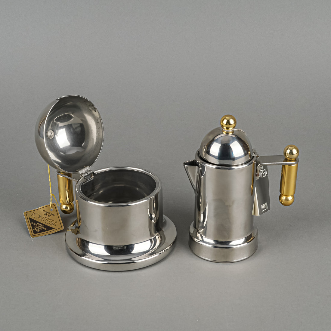 VEV VIGANO Kontessa Stainless Steel Espresso Set 5 Pieces