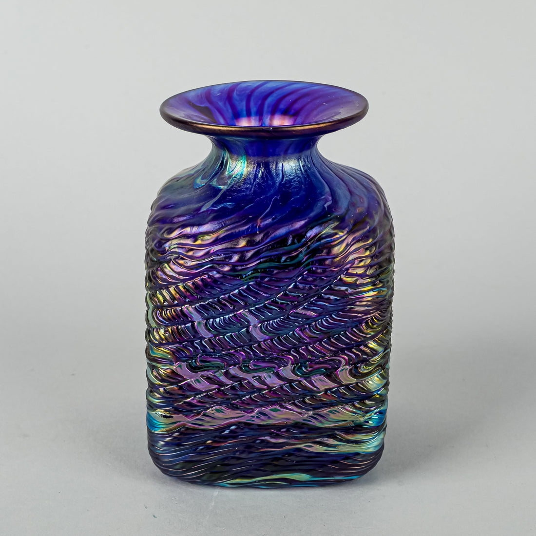 ROBERT HELD Art Glass Square Vase