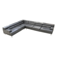 CAMPIO Grey Leather Sectional