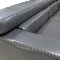 CAMPIO Grey Leather Sectional