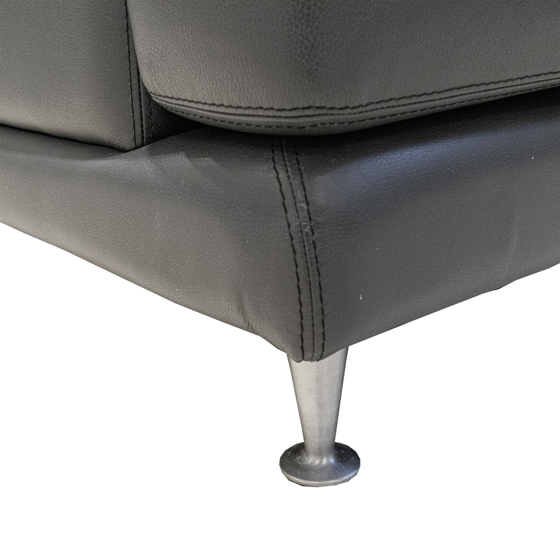 CAMPIO Grey Leather Sectional