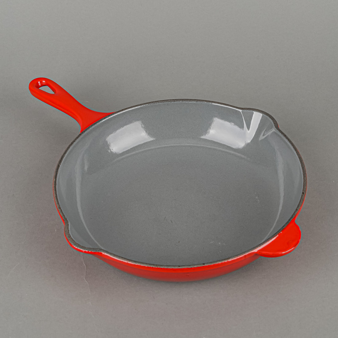LE CREUSET Enamel Cast Iron Skillet 23cm Flame/Grey