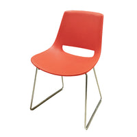 ARPER Palm Sled Chair Red Set of 5