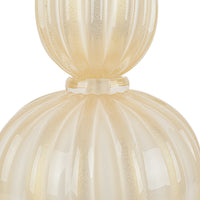 Murano Style Blown Aventurine Glass Lamps With Shades Set Of 2