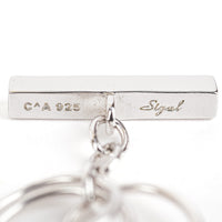 DAVID SIGAL Sterling Round Link Three Strand Toggle Necklace