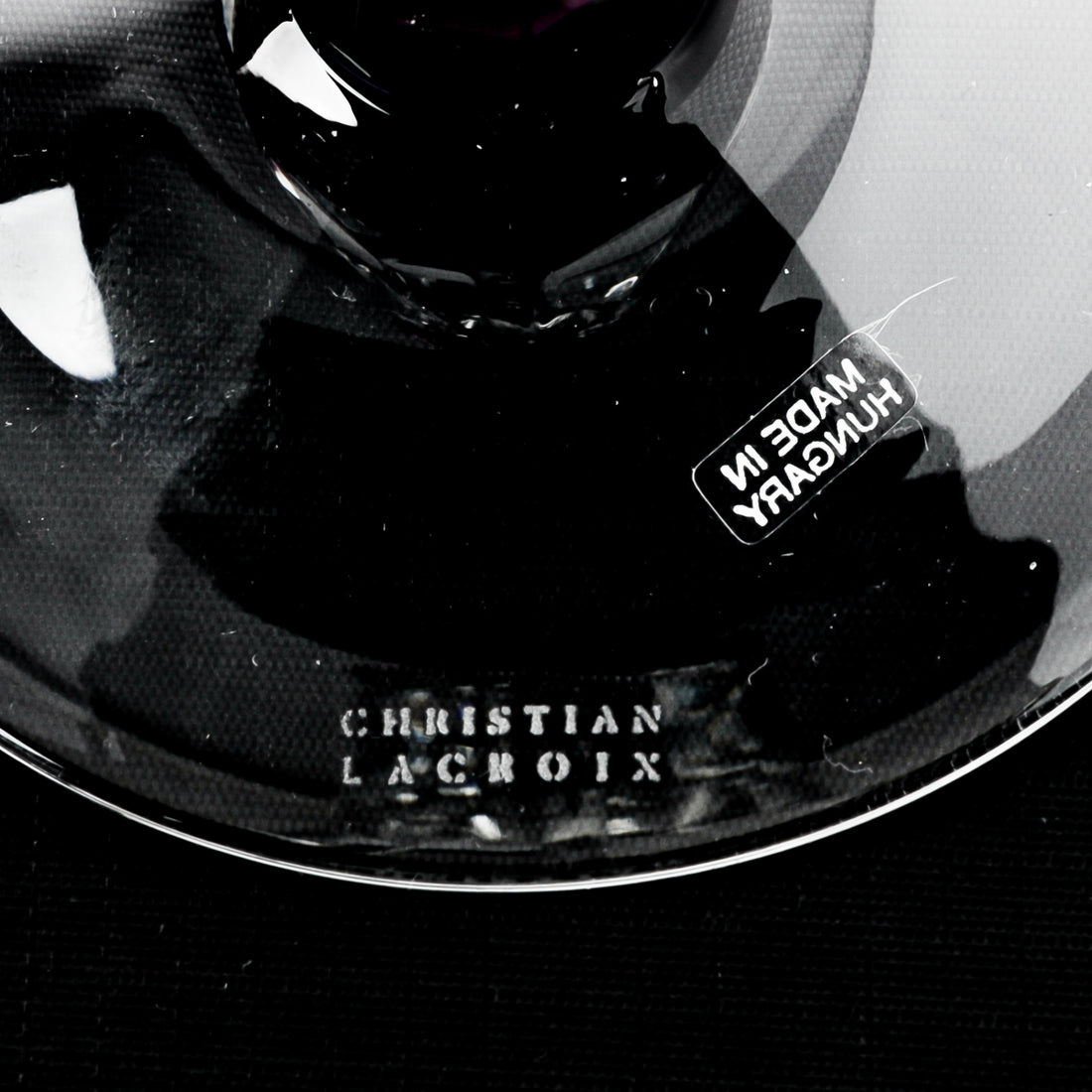 CHRISTIAN LACROIX Crystal Cut To Clear Candlestick Violet Cased