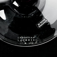 CHRISTIAN LACROIX Crystal Cut To Clear Candlestick Violet Cased