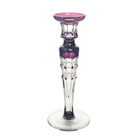 CHRISTIAN LACROIX Crystal Cut To Clear Candlestick Violet Cased