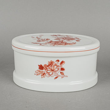 VISTA ALEGRE Canton Red Oval Covered Box