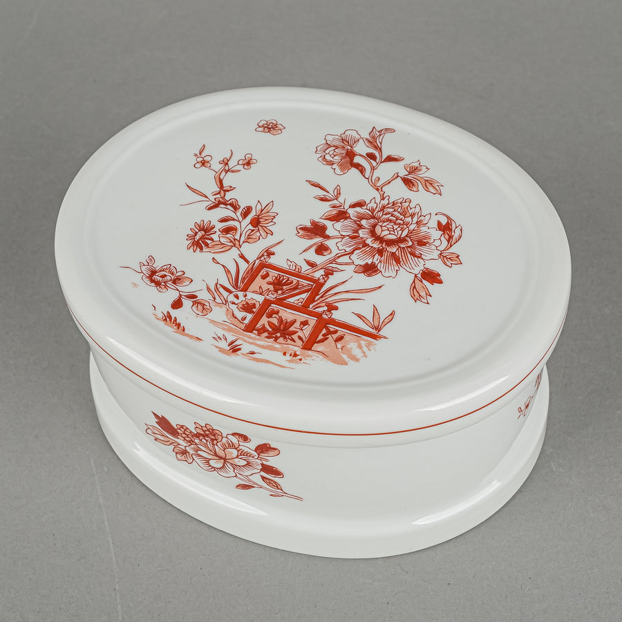 VISTA ALEGRE Canton Red Oval Covered Box