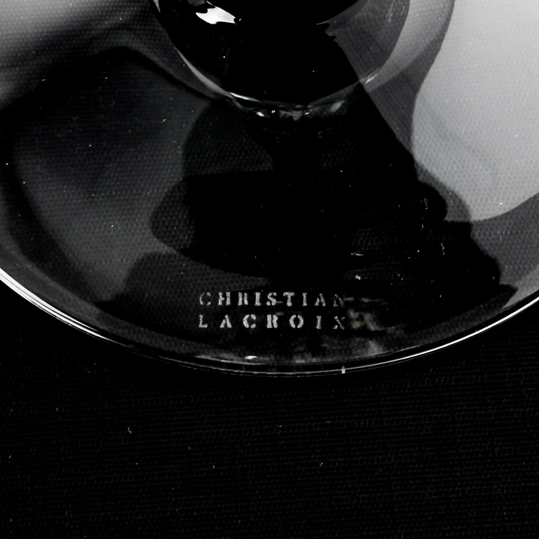 CHRISTIAN LACROIX Crystal Cut To Clear Candlestick Violet Cased
