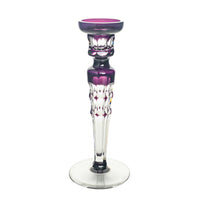 CHRISTIAN LACROIX Crystal Cut To Clear Candlestick Violet Cased
