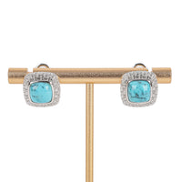 EFFY Sterling Turquoise Basketweave Omegas