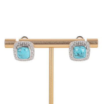 EFFY Sterling Turquoise Basketweave Omegas