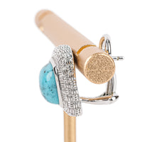 EFFY Sterling Turquoise Basketweave Omegas