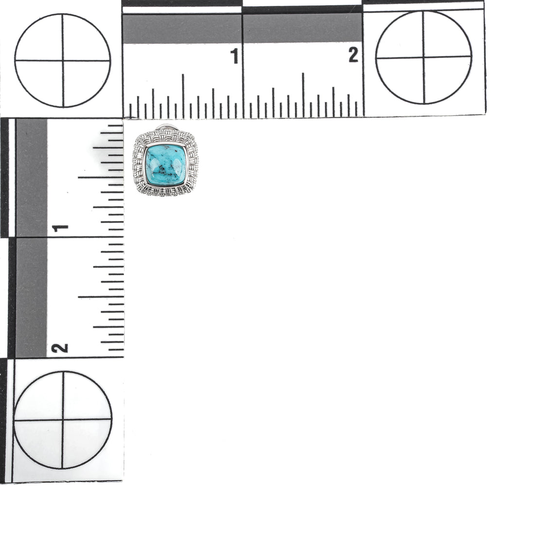 EFFY Sterling Turquoise Basketweave Omegas