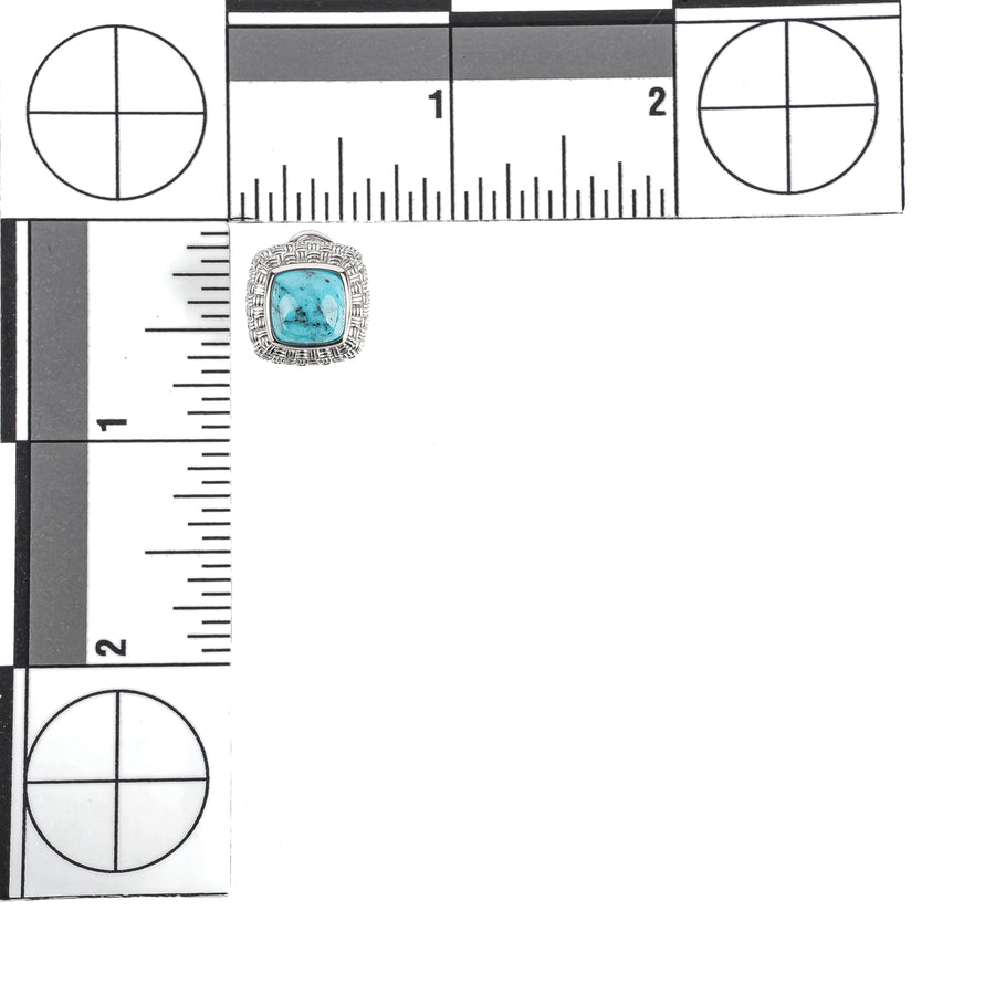 EFFY Sterling Turquoise Basketweave Omegas