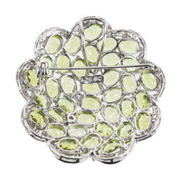 Sterling Peridot Cubic Zirconia Pin Pendant