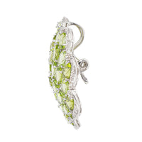Sterling Peridot Cubic Zirconia Pin Pendant