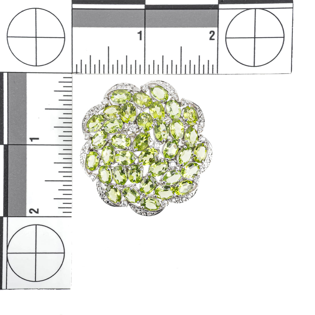 Sterling Peridot Cubic Zirconia Pin Pendant