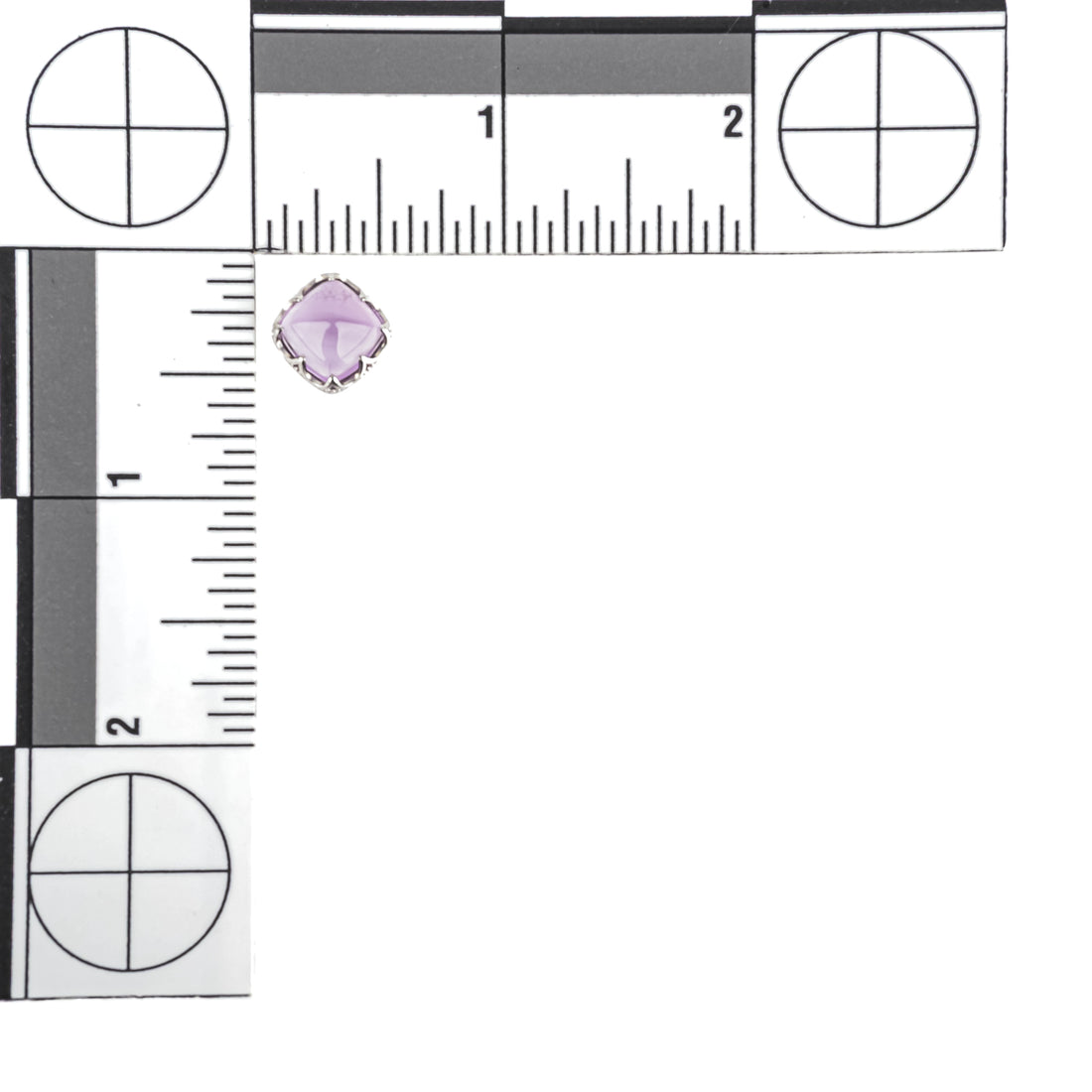 Sterling Amethyst Cabochon Studs