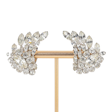 SHERMAN Clips -Clear Rhinestone Ear Climber