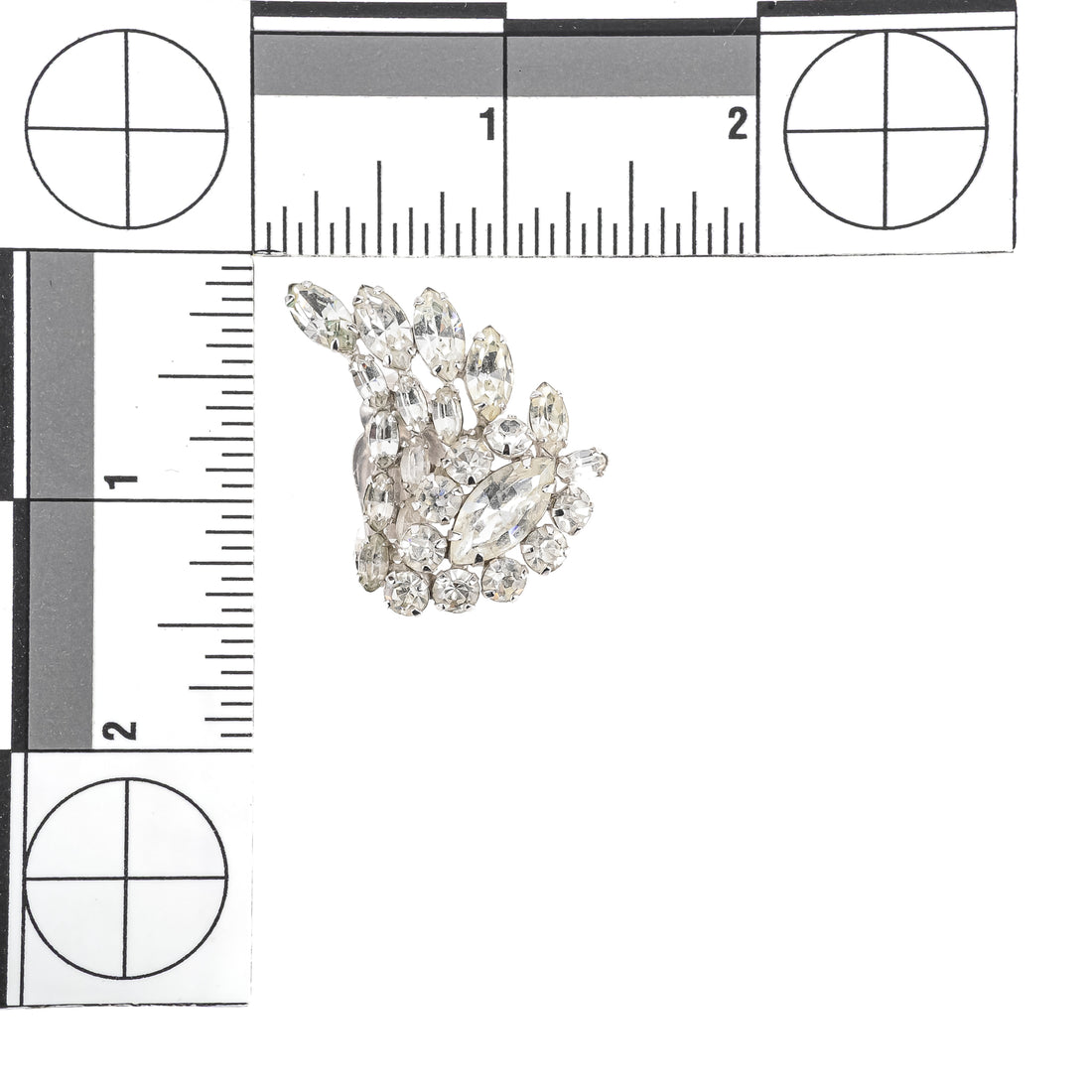 SHERMAN Clips -Clear Rhinestone Ear Climber