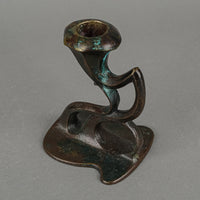 Art Nouveau Bronze Candlesticks - 2