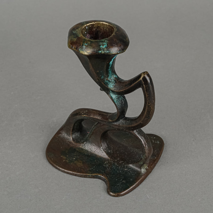 Art Nouveau Bronze Candlesticks - 2