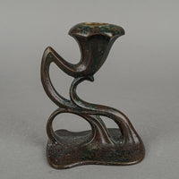 Art Nouveau Bronze Candlesticks - 2