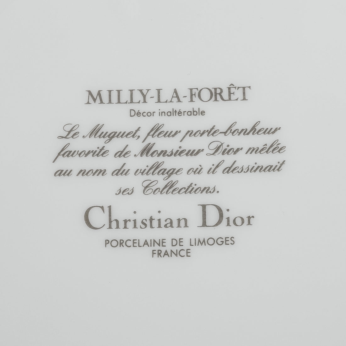 CHRISTIAN DIOR Milly-La Foret Dessert Plates Set6 D8.5"