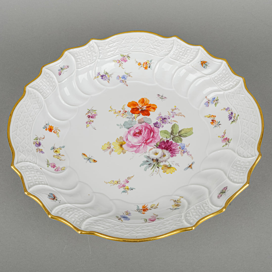MEISSEN Floral & Insects Bowl