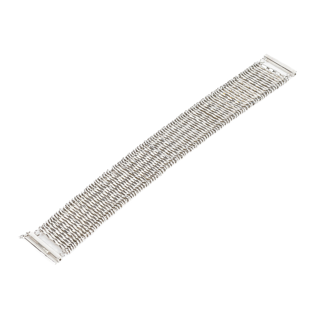 CHATEAU D'ARGENT Sterling Twisted Bar Link Bracelet