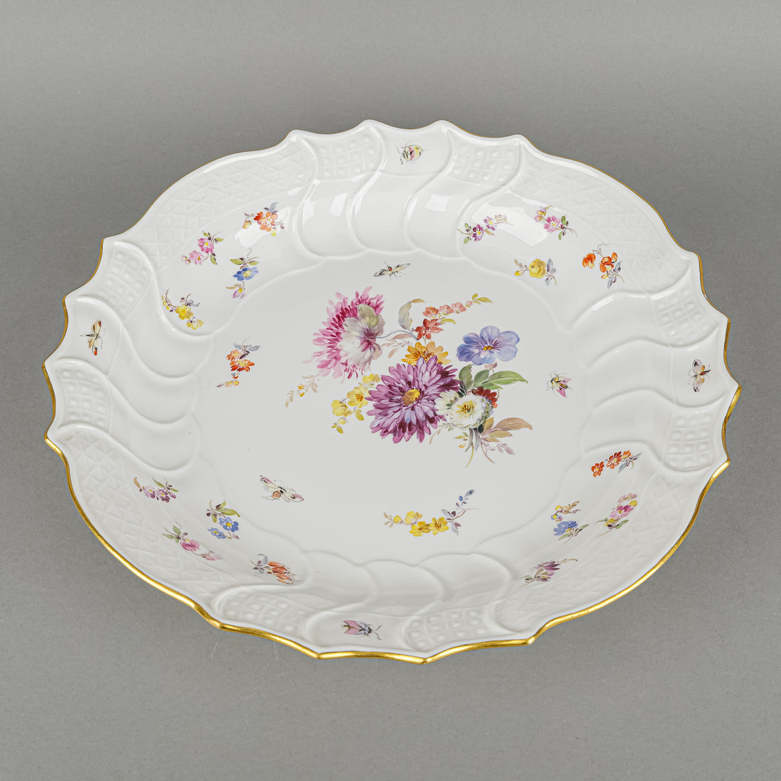 MEISSEN Floral & Insects Bowl