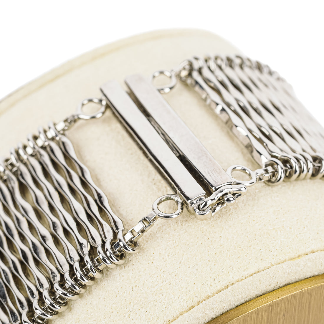 CHATEAU D'ARGENT Sterling Twisted Bar Link Bracelet