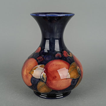MOORCROFT Pomegranate Blue Ground Vase