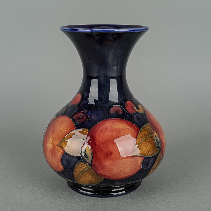 MOORCROFT Pomegranate Blue Ground Vase