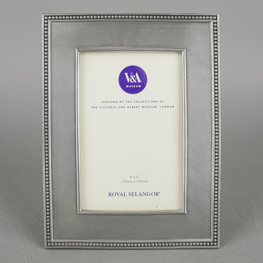 ROYAL SELANGOR V&A Bead Pewter 4x6 Picture Frame