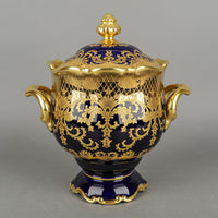 ROSENTHAL Pompadour Gold Cobalt Lidded Urn