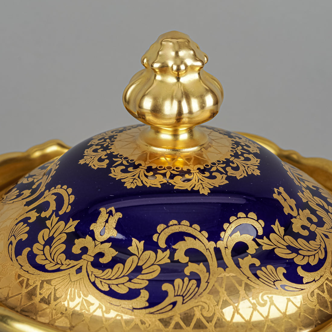 ROSENTHAL Pompadour Gold Cobalt Lidded Urn