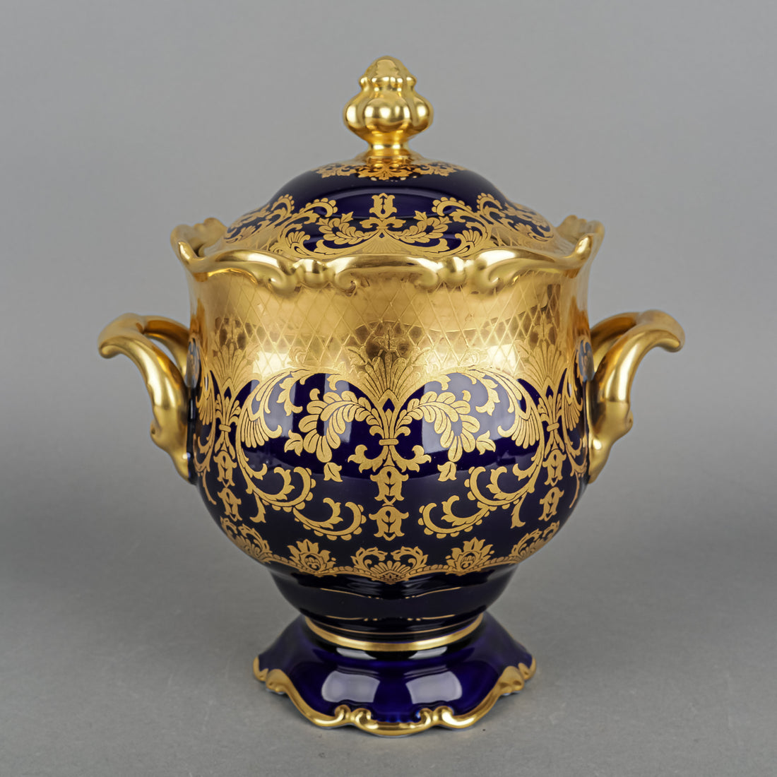 ROSENTHAL Pompadour Gold Cobalt Lidded Urn