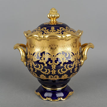 ROSENTHAL Pompadour Gold Cobalt Lidded Urn