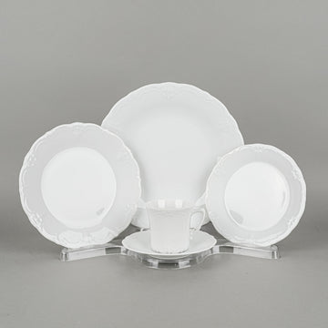 HUTSCHENREUTHER Baroness Duchess White 8 Place Settings Plus Extras