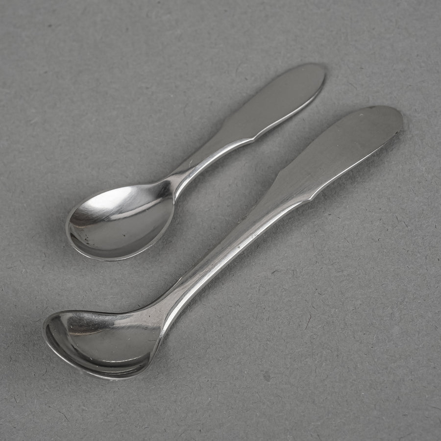 GEORG JENSEN Mitra Stainless Steel Mustard And Salt Spoons 2 Pieces