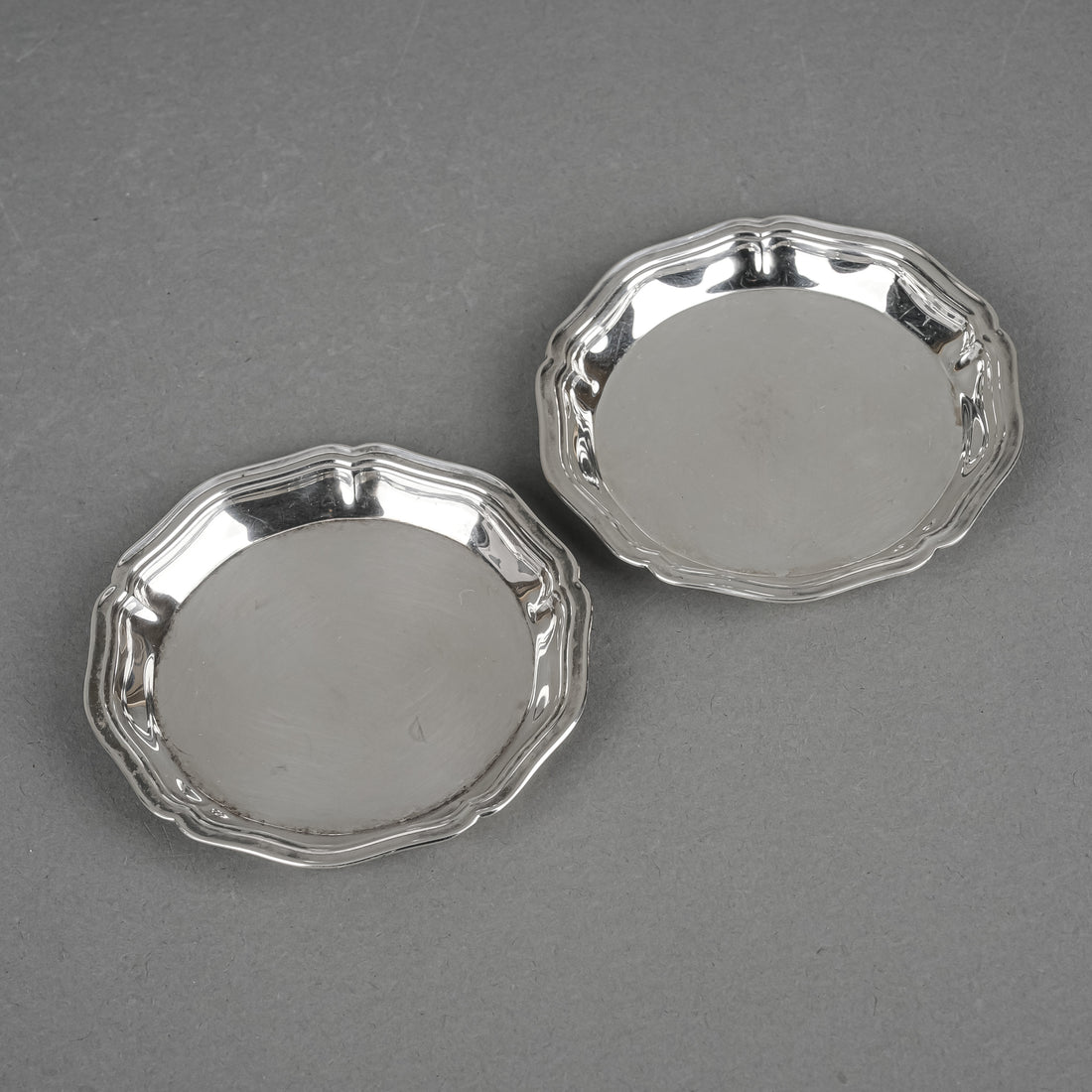 CHRISTOFLE Contours Silverplate Coasters Set Of 2